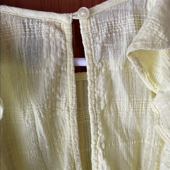 Universal Thread Pale Yellow Ruffle-Trim Tank Top - Picture 3 of 4